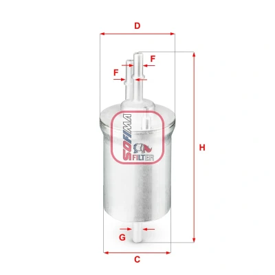 Imagem de SOFIMA S 1840 B Filtro de Combustível Cartucho filtrante 8 VOLKSWAGEN: Polo V Hatchback, GOLF 5, 6, SEAT: Ibiza 4, Leon II Hatchback