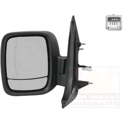 Imagem de Espelho retrovisor Van Wezel 3891807 esquerda preto rugoso completo, não esférico, para regulação eléctrica dos espelhos, aquecível endado,