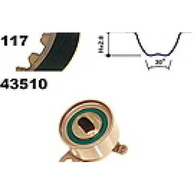 Imagem de MAPCO 23510 Jogo de correias dentadas 117 TOYOTA: Corolla VII Sedan, VIII Compact, Sedan