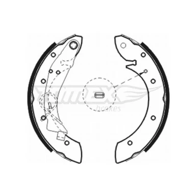 Imagem de TOMEX brakes TX 20 75 Maxilas de Travão Eixo traseiro 228 42 CITROËN: Berlingo / First I Van,