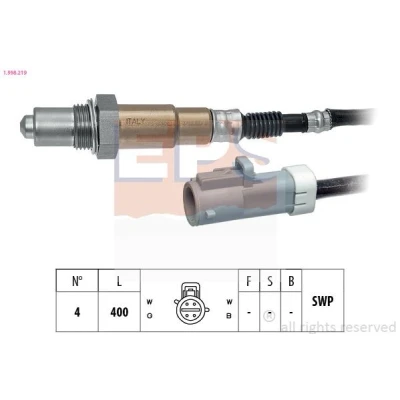 Imagem de EPS 1.998.219 Sonda lambda Made in Italy OE Equivalent com aquecimento, plana, Rosca pré lubrificada FORD: FIESTA 4, 5
