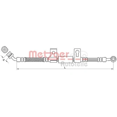 Imagem de METZGER 4110831 Mangueira de Travão 669 M10 x 1