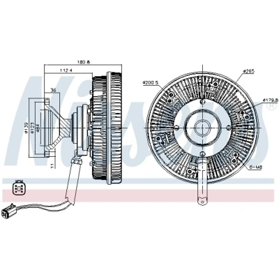 Imagem de Embraiagem, ventilador do radiador NISSENS 86143