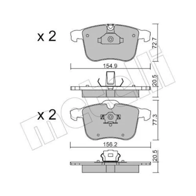 Imagem de METELLI 22 0813 0 Jogo de pastilhas para travão disco preparado indicador aviso desgaste OPEL: Vectra C Caravan, CC