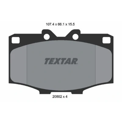 Imagem de TEXTAR 2085201 Jogo de pastilhas para travão disco não preparado indicador aviso desgaste TOYOTA: Land Cruiser Prado 70 SUV