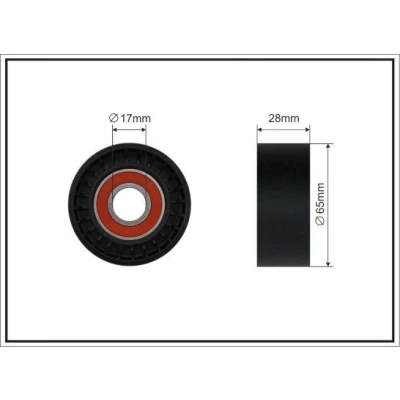 Imagem de CAFFARO 500030 Rolo tensor, correia dentada