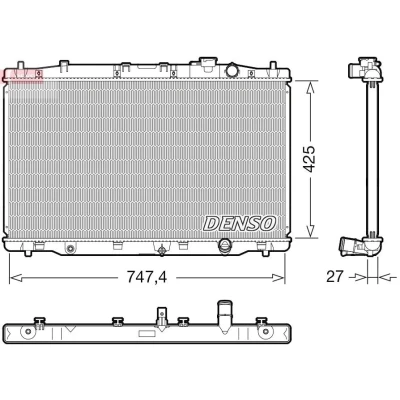Imagem de DENSO DRM40052 Radiador, arrefecimento do motor 425 771 27 HONDA: CR V 4