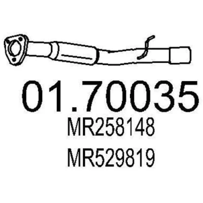 Imagem de MTS 01.70035 Tubo de escape 920 traseira para a panela
