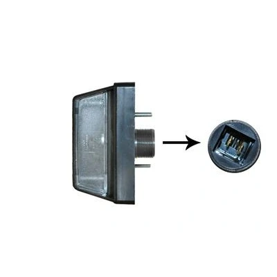 Imagem de VAN WEZEL 1650940 Luz de Placa traseira direita sem porta lâmpadas FIAT: Ducato III Camião plataforma / Chassis