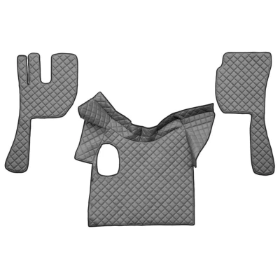 Imagem de F CORE FL12 GRAY Conjunto de tapete chão Couro artificial à frente 3 cinzento