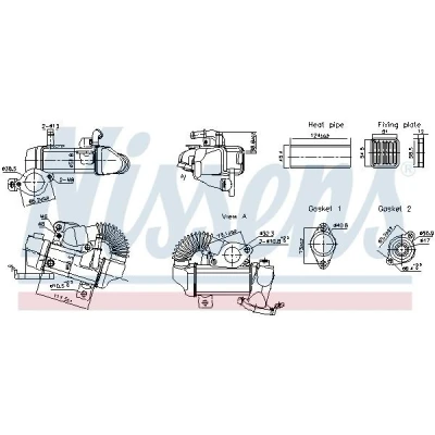 Imagem de NISSENS 989494 Radiador EGR com juntas sem &#039;bypass&#039; de vácuo