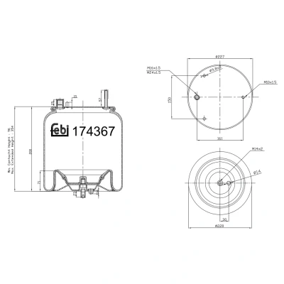 Imagem de FEBI BILSTEIN 174367 Fole, suspensão pneumática