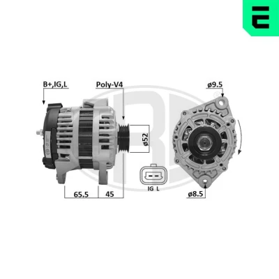 Imagem de ERA 209669A Alternador 14V 80A