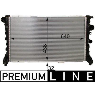 Imagem de MAHLE ORIGINAL CR 1772 000P Radiador, arrefecimento do motor 640 438 32 Aletas de refrigeração soldadas MERCEDES BENZ: Classe C Sedan