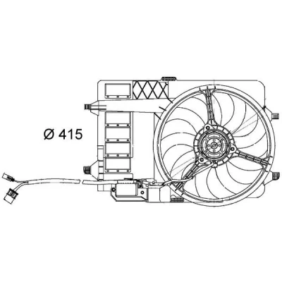 Imagem de MAHLE ORIGINAL CFF 29 000S Ventilador de Radiador 398 12 elétrico com aro MINI: Hatchback