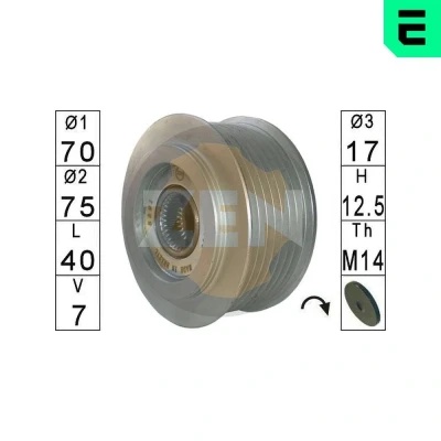 Imagem de ERA ZN5591 Polia Roda Livre do Alternador
