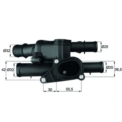 Imagem de MAHLE ORIGINAL TM 1 105 Termóstato, líquido de refrigeração com junta sensor VOLKSWAGEN: Golf 4, 5, Bora Sedan, AUDI: A3 Hatchback