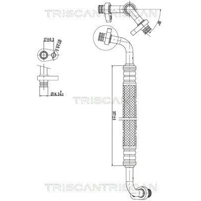 Imagem de TRISCAN 9010 28031 Conduta de alta/baixa pressão, ar condicionado do compressor para o condensador