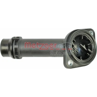 Imagem de METZGER 4010135 Flange Bloco do motor, esquerda, Termóstato com junta AUDI: A4 B6 Sedan, Avant, B7 VOLKSWAGEN: Passat B5 GP Variant