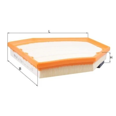 Imagem de MAHLE ORIGINAL LX 3728/1 Filtro de ar 57,3 217 265,8 Cartucho filtrante BMW: 5 Sedan, 8 Gran Coupe
