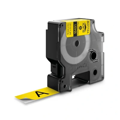 Imagem de Dymo D1 Fitas de Nylon Flexível para Impressoras Etiquetas Preto/Amarelo