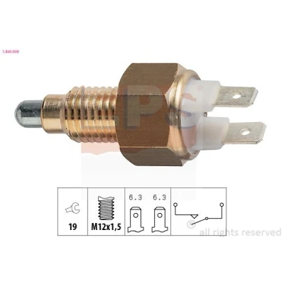 Imagem de EPS 1.860.009 Interruptor, luz de marcha atrás Made in Italy OE Equivalent VOLKSWAGEN: GOLF 2, Jetta TRANSPORTER 3 Bus