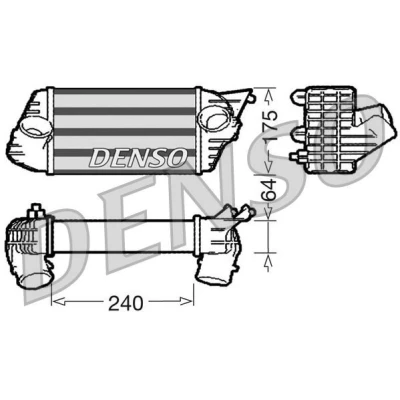 Imagem de DENSO DIT09120 Intercooler Alumínio 240x175x64