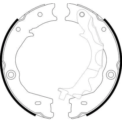 Imagem de HELLA 8DA 355 051 121 Maxilas de travão mão com alavanca do