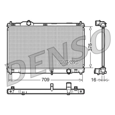 Imagem de DENSO DRM51001 Radiador, arrefecimento do motor Alumínio 375 709 16 LEXUS: IS 2