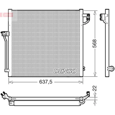 Imagem de DENSO DCN17058 Condensador com secador R 134a