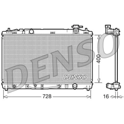 Imagem de DENSO DRM50042 Radiador, arrefecimento do motor Alumínio 400 728 16