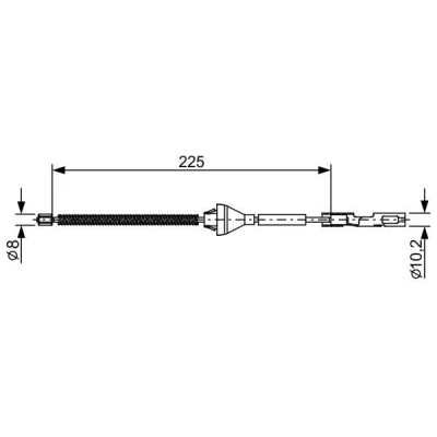 Imagem de BOSCH 1 987 482 705 Cabo de Freio Mão 225 FORD: Focus 2