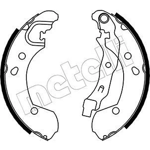 Imagem de METELLI 53 0290 Maxilas de Travão 203,0mm 38mm RENAULT: Clio 2, 3 Kasten, III Grandtour, NISSAN: MICRA