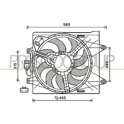 Imagem de PRASCO FT124F004 Ventilador de Radiador 405mm