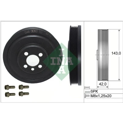 Imagem de INA 544 0083 20 Kit da polia correia cambota