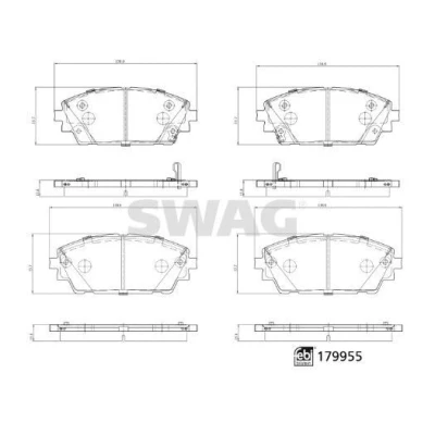 Imagem de SWAG 33 10 5574 Jogo de pastilhas para travão disco MAZDA: 3 Hatchback