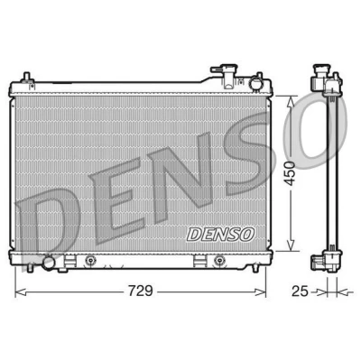 Imagem de DENSO DRM46100 Radiador, arrefecimento do motor Alumínio 450 729 25