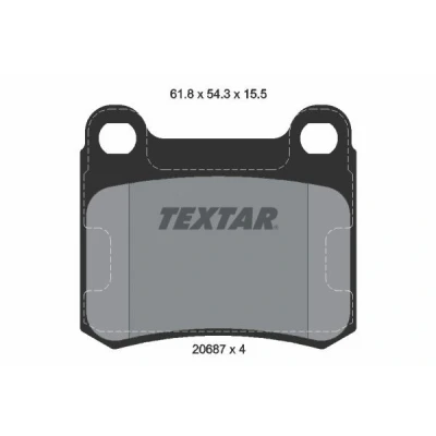 Imagem de TEXTAR 2068701 Jogo de pastilhas para travão disco não preparado indicador aviso desgaste MERCEDES BENZ: Classe C Sedan, 190, W124 Sedan