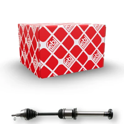Imagem de FEBI BILSTEIN 182852 Veio de transmissão Eixo dianteiro, lado direito com graxa porca VOLKSWAGEN: Transporter 5 Bus,