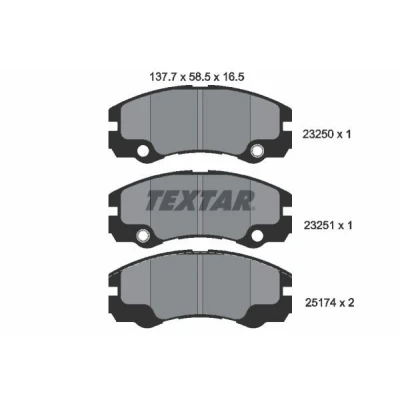 Imagem de TEXTAR 2325001 Jogo de pastilhas para travão disco preparado indicador aviso desgaste OPEL: Frontera B SUV