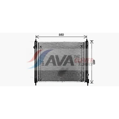 Imagem de AVA COOLING SYSTEMS Radiador, arrefecimento do motor Alumínio 507mm 428mm 16mm sem depósito de compensação Aletas refrigeração soldadas DN2477