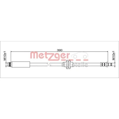 Imagem de METZGER 4111627 Mangueira de Travão Eixo dianteiro, lado esquerdo, direito 390