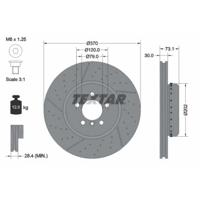 Imagem de TEXTAR PRO+ 92265425 Disco de travão BMW: 3 Touring, Sedan, 4 Gran Coupe