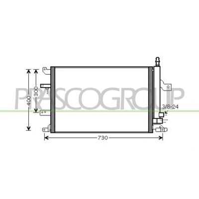 Imagem de PRASCO VV042C002 Condensador com secador 14 9 Alumínio 590 VOLVO: XC90 I