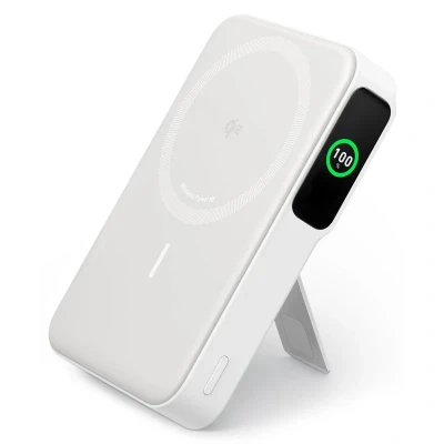 Imagem de Anker 633 Magnético Carregador Rápido Sem Fios Power Bank 10.000mAh Branco