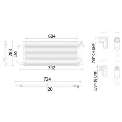 Imagem de MAHLE ORIGINAL AC 913 000S Condensador sem secador 604
