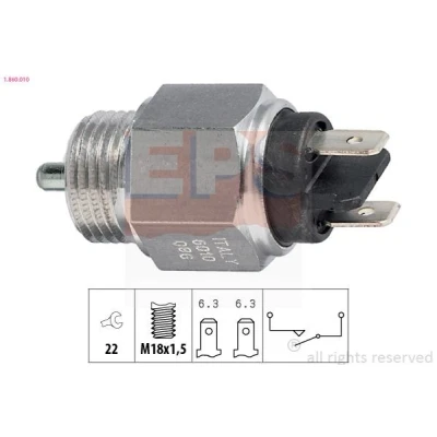 Imagem de EPS 1.860.010 Interruptor, luz de marcha atrás Made in Italy OE Equivalent VOLKSWAGEN: GOLF 2, Jetta 2