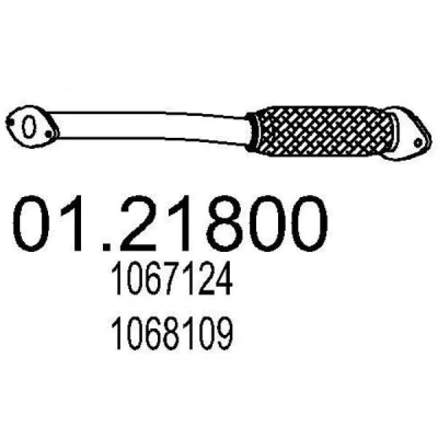 Imagem de MTS 01.21800 Tubo de escape 630 à frente para a panela central