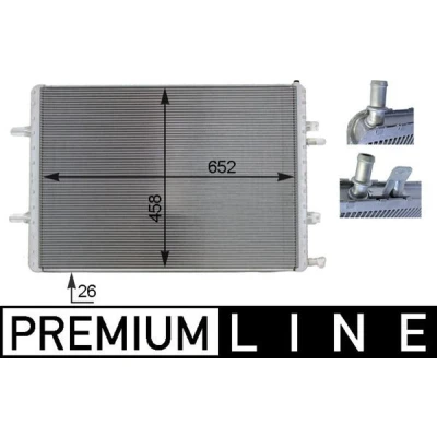 Imagem de MAHLE ORIGINAL CIR 3 000P radiador de baixa temperatura, ar sobrealimentação