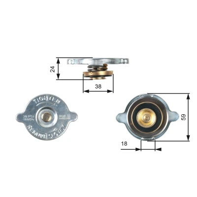 Imagem de GATES RC125 Tampa, radiador 59 1,4 MERCEDES BENZ: Sprinter 4 T Van